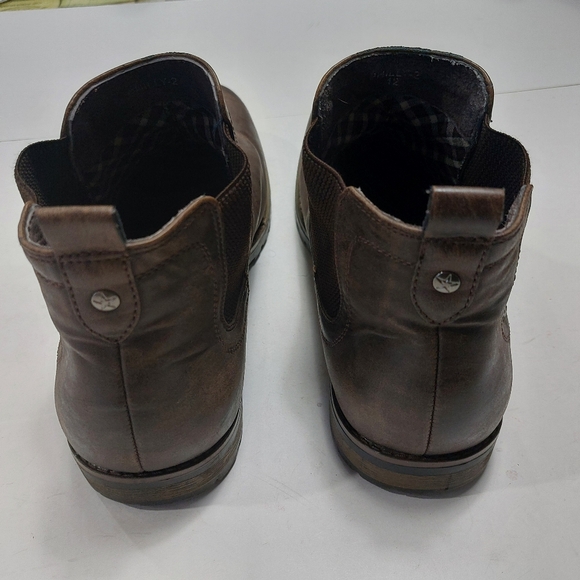 BRUNO MARC Men\'s Brown Leather Chelsea Boots size 12